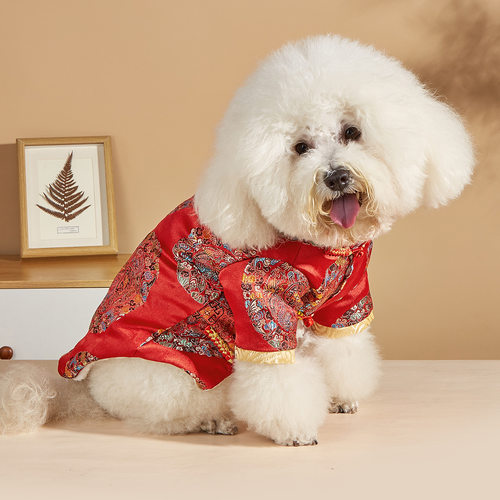 宠物新年唐装过年喜庆冬装小型犬
