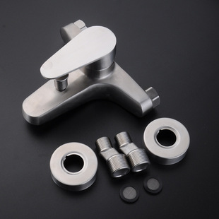 帝王三联浴缸龙头 不锈钢淋浴冷热水龙头花洒水龙头混水阀暗装