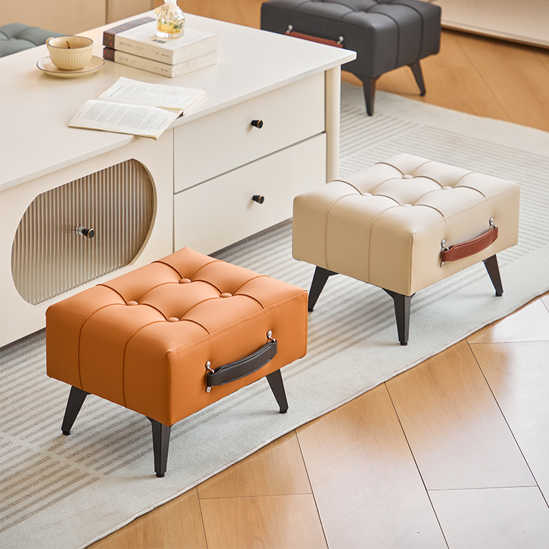 家用门口矮凳猫爪皮手提凳客厅沙