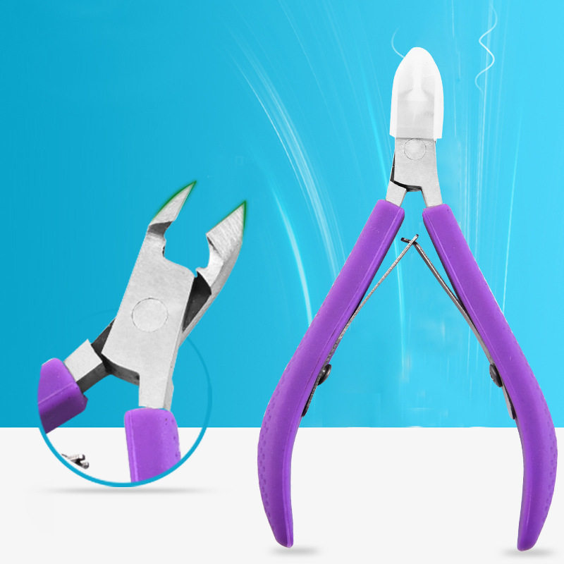 死皮钳不锈钢硅胶手柄指甲剪新品美甲店用死皮剪指甲刀