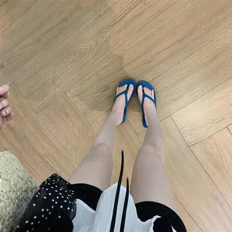 女夏厚底增高防滑沙滩人字拖