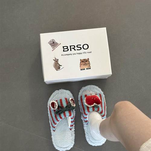 多巴胺棉拖鞋女款毛拖鞋月子鞋