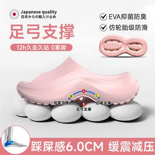 日本足弓支撑EVA防滑防臭凉拖