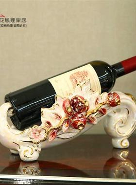 红酒架摆件欧式个性酒瓶架陶瓷酒柜装饰品家居饰品创意结婚礼物