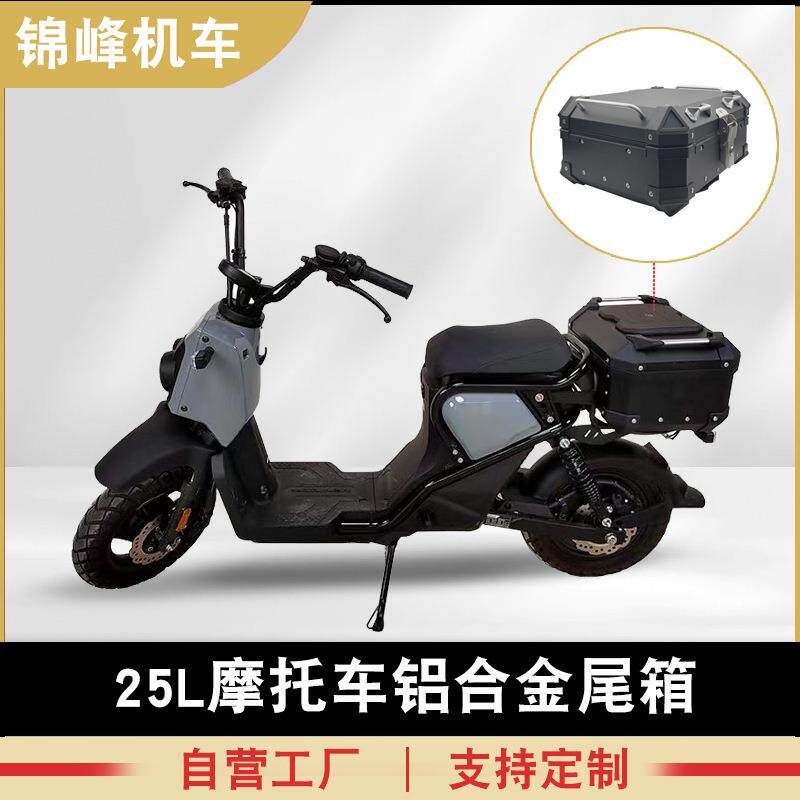 摩托车尾箱 航空钛合金摩托装配便携扁平后备箱 精工电动车尾箱