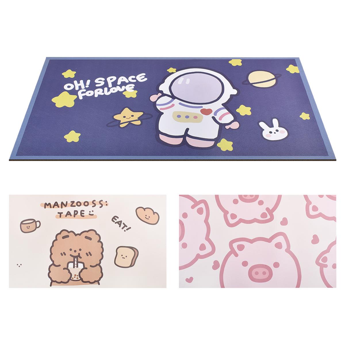 多功能卡通宠物餐垫吸水速干狗狗猫咪狗碗猫盆防滑垫易清洗宠物垫