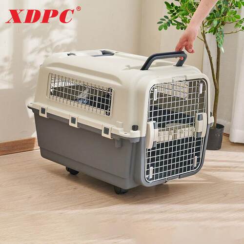 XDPC鑫鼎宠物航空箱塑料箱子带铁窗猫咪狗狗宠物国航标准飞机托运