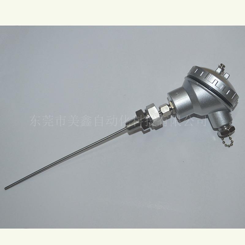 K型铠装热电偶活动螺牙接线盒尺寸可按要求