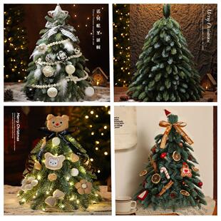 诺贝松小树卡通套餐桌面摆件布置热销圣诞节装饰品圣诞树迷你摆台