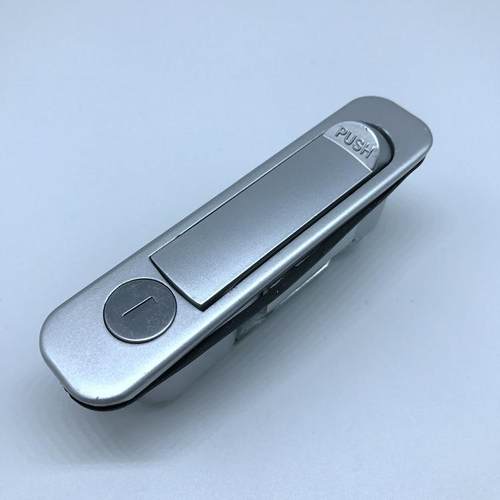 MS737银色平面锁，弹跳式平面锁，锌合金电柜门锁，机箱机柜门锁