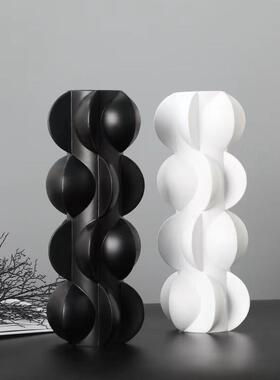 简约现代插花花瓶摆件树脂工艺品轻奢创意家居客厅玄关装饰品花器