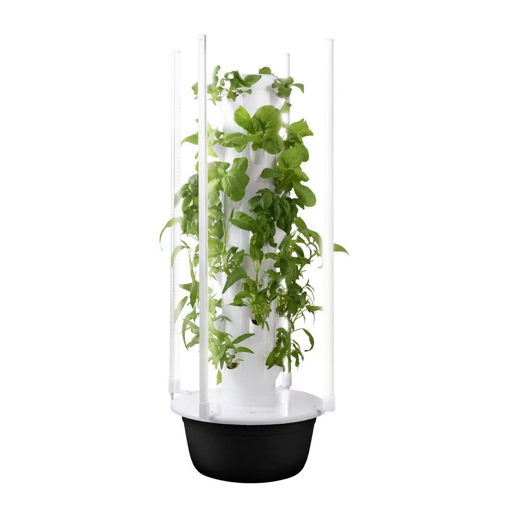 跨境垂直水培塔家庭智能蔬菜种植机无土栽培种菜机气雾培立柱管道