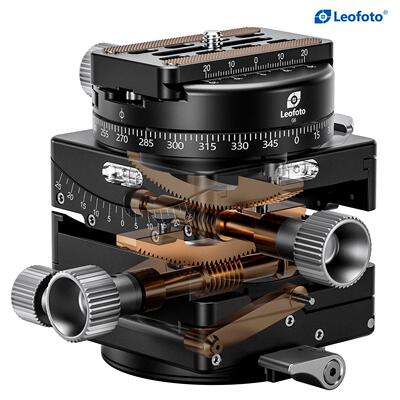 leofoto徕图G6方形三维齿轮云台4×5和810大画幅相机静物微调云台