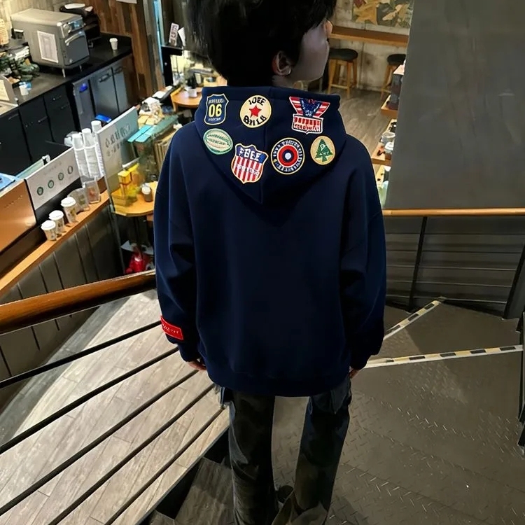 卫衣男款美式重磅设计感帅气帽衫