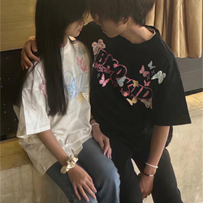 美式高街hiphop短袖潮牌t恤男款
