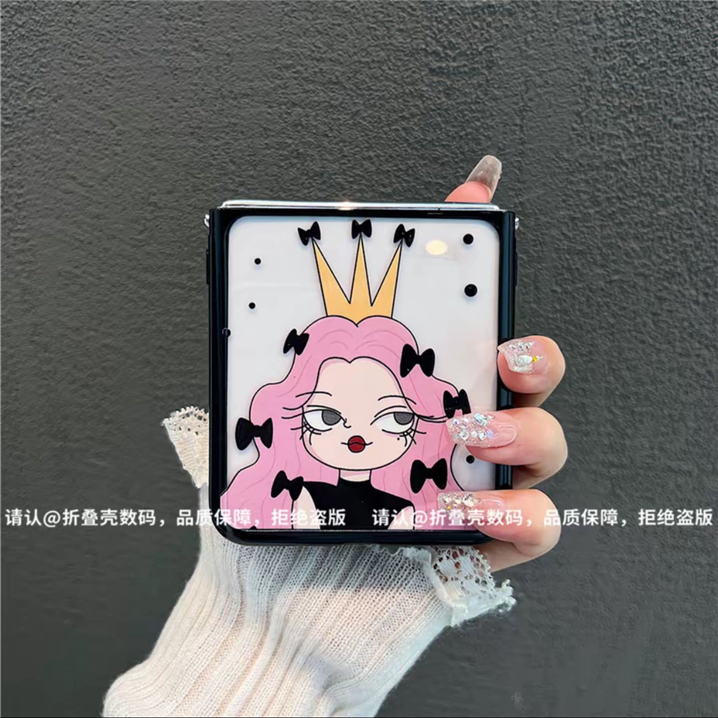 ins风小清新皇冠女王适用华为novaflip手机壳新款高级感p50pocket网红爆款折叠手机壳pocket2防摔外壳保护套