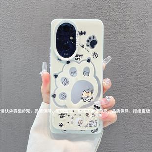 ins风小清新可爱猫爪适用荣耀200/300pro手机壳新款高级感100/90/80网红爆款手机壳70/60/50防摔外壳保护套女