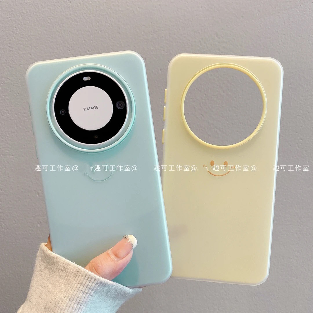 ins风糖果色治愈笑脸适用华为mate60pro手机壳新款高级感mate70网红爆款手机壳mate50/40/30防摔外壳保护套女
