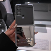 ins风小清新笑脸哈哈适用小米mixflip手机壳新款 高级感小众网红折叠屏手机壳magicvflip硅胶外壳防摔保护套女