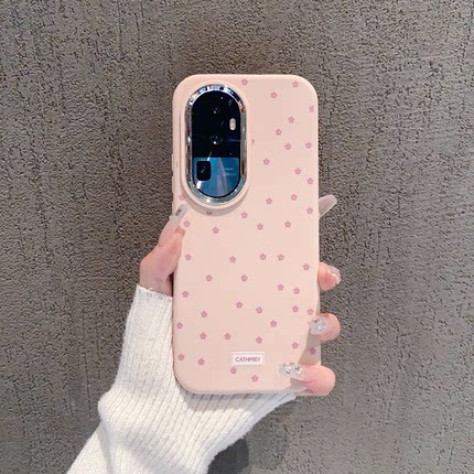 ins风温柔小清新粉色碎花适用opporeno10/11pro手机壳高级感时尚reno9/8/7/6pro硅胶手机套个性防摔保护套女