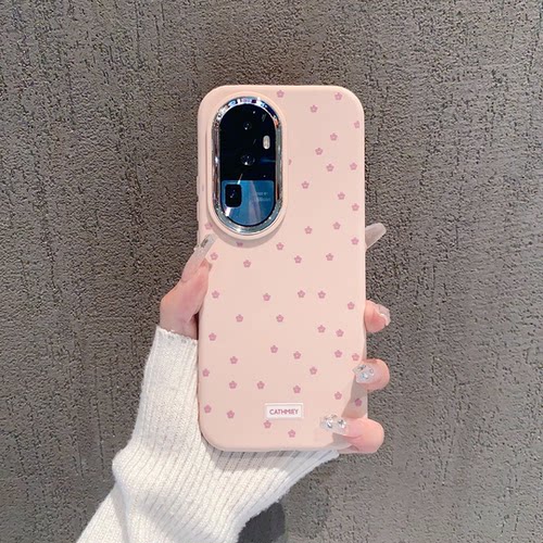 ins风温柔小清新粉色碎花适用opporeno10/11pro手机壳高级感时尚reno9/8/7/6pro硅胶手机套个性防摔保护套女