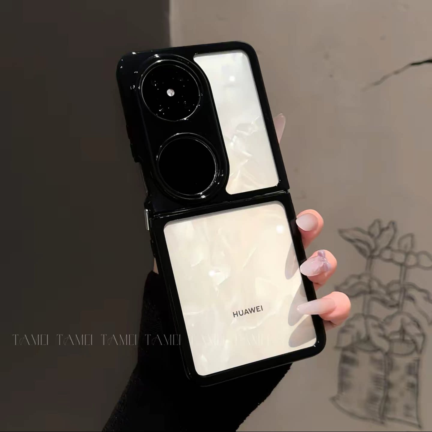 ins风糖果色奶油壳适用华为p50pocket手机壳新款高级感pocket2网红爆款折叠手机壳pockets硅胶防摔外壳保护套