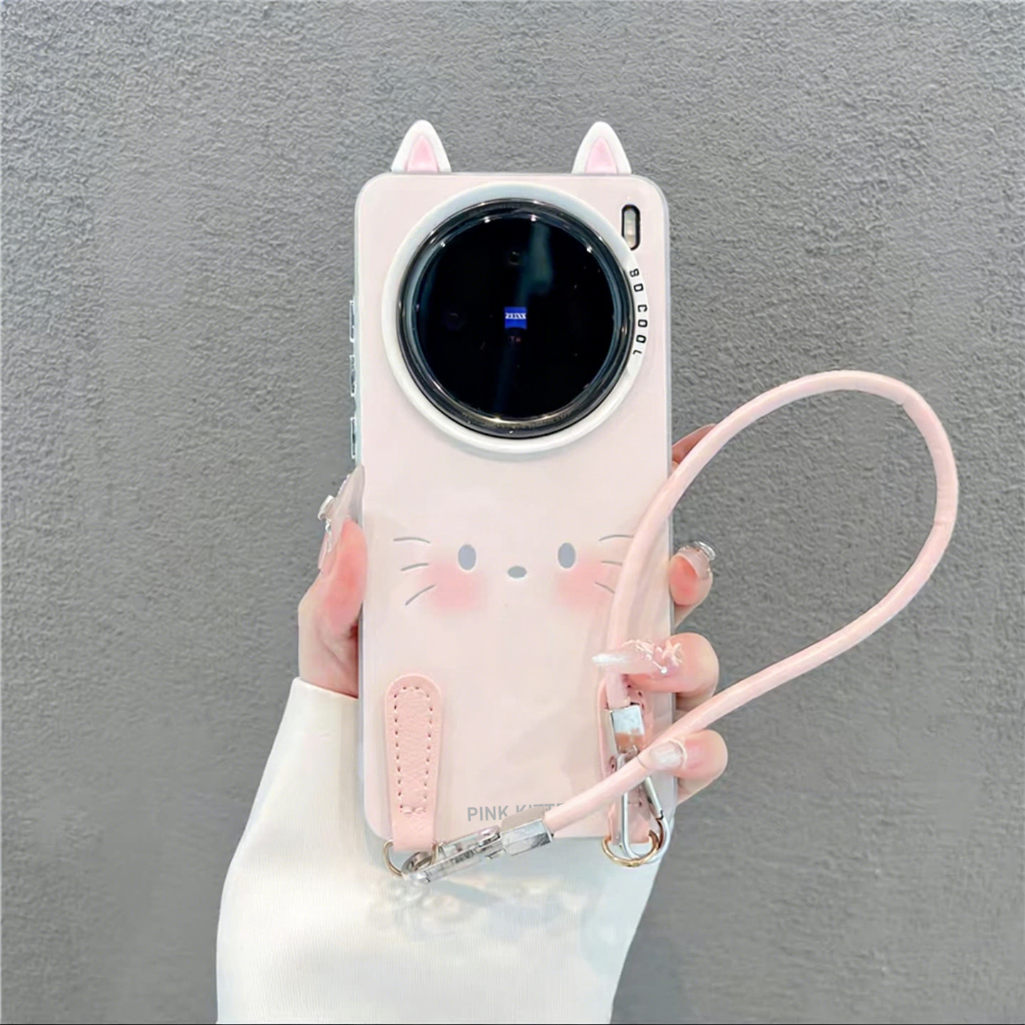ins风小清新腮红小猫适用vivox200/x100pro手机壳新款高级感x90/x80网红爆款手机壳x300pro防摔外壳保护套女