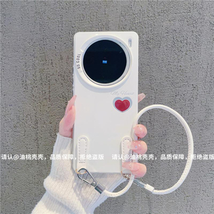 ins风小清新红色爱心适用vivox200/x100pro手机壳新款高级感x90/x80网红爆款手机壳x300pro防摔外壳保护套女