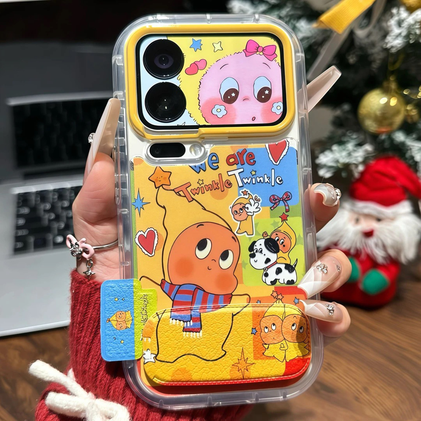 小清新卡通星星人适用苹果17promax手机壳新品高级感iPhone16/15网红爆款手机壳14/13好看的外壳保护套女生