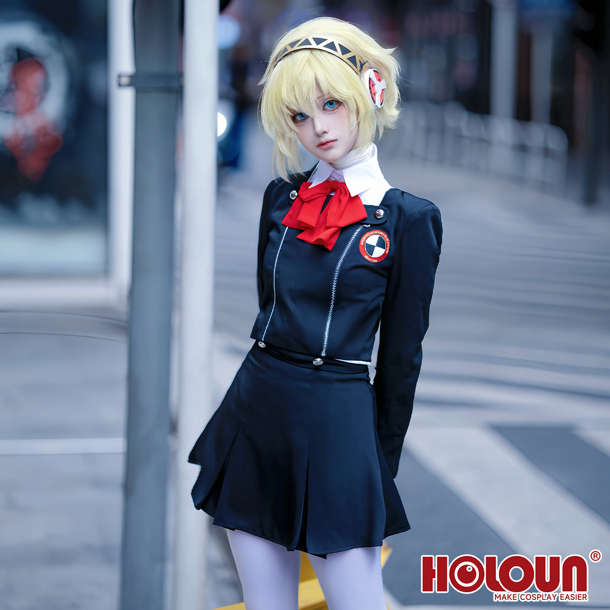 HOLOUN控想派系女神异闻录P3月光馆学院persona埃癸斯制服COS服