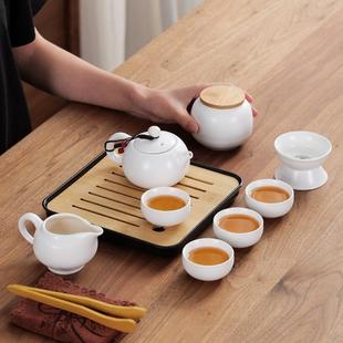 哥窑功夫旅行茶具小套装 泡茶壶 一壶四杯户外家用露营便携式 包日式