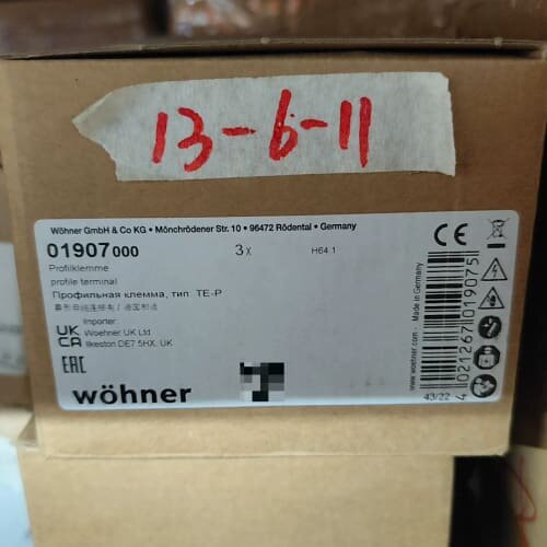 可维修维纳尔Wöhner接线板，型号01907 000，TE-议价