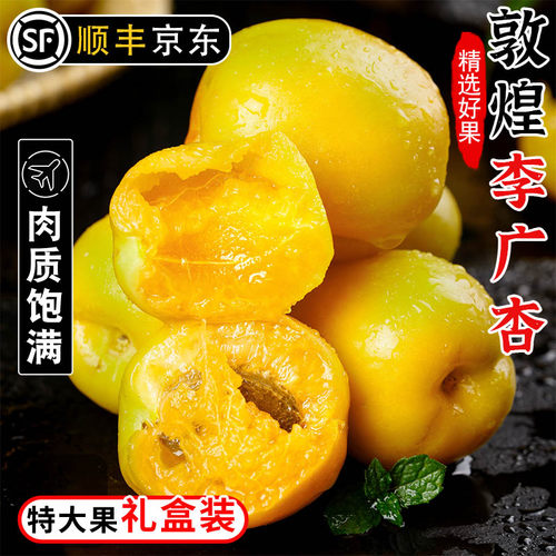 现摘敦煌李广杏新鲜杏子纯甜杏子整箱甜杏当季时令水果甘肃大杏子