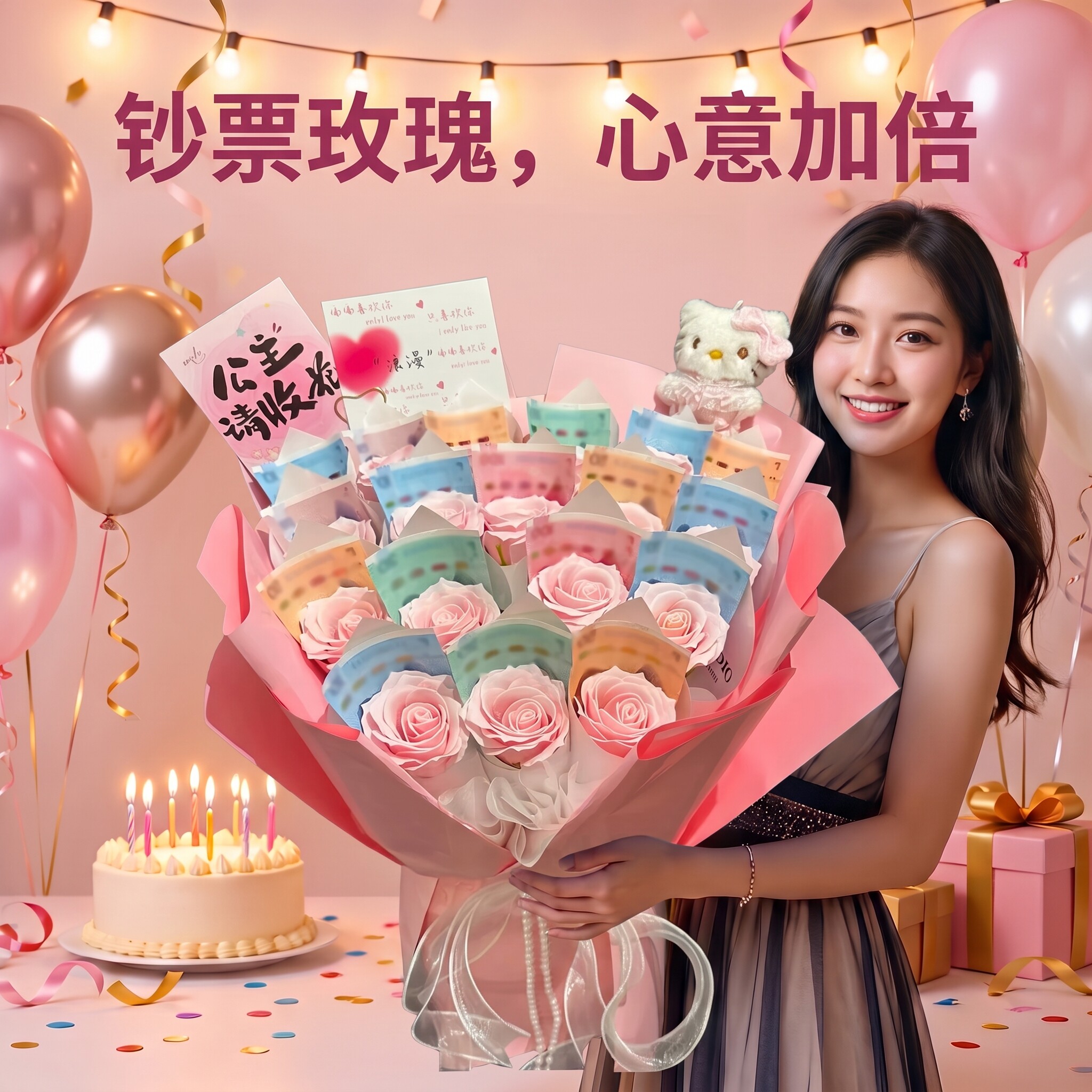 包好成品创意有钱花花束DIY材料七夕生日礼物情人节520送女友浪漫