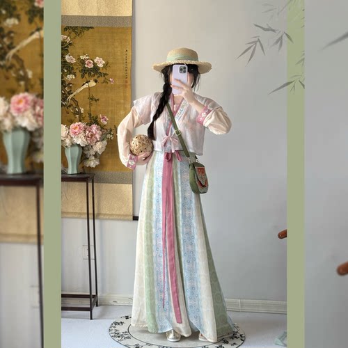 栀言记原创【青鸾】汉服女齐腰裙