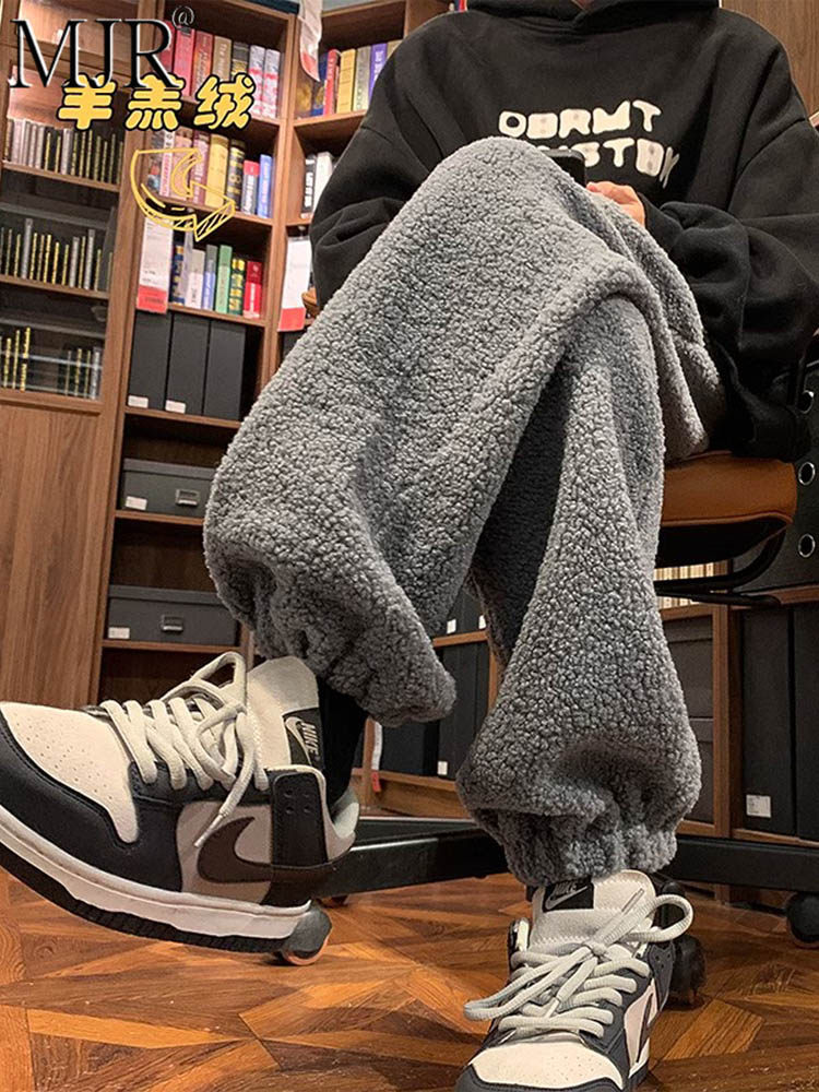 摇粒绒裤子男冬季外穿棉裤加绒加厚潮牌束脚卫裤男款运动休闲长裤,男装,卫裤,淘宝优惠券,粉丝福利购,淘宝优惠卷