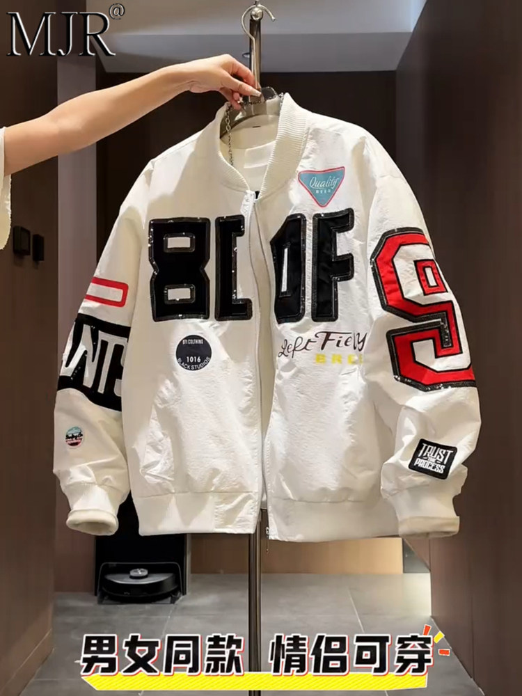 潮牌男士休闲夹克外套高级感上衣2025年秋冬季新款美式痞帅棒球服