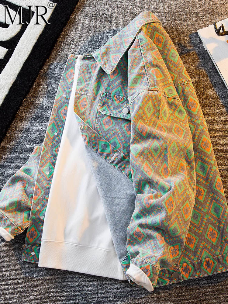 潮牌牛仔外套男款春秋冬季新款时尚潮流男装上衣百搭男士休闲夹克