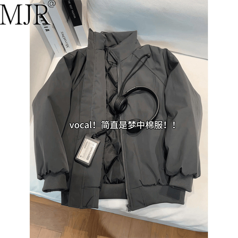 潮牌美式飞行夹克男款冬季棉衣2026新款男装立领外套夹棉保暖棉服