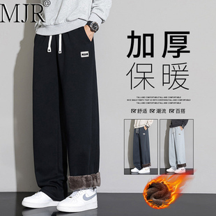 高端羊羔绒裤子男款冬季加绒卫裤2026新款高级感加厚保暖运动男裤