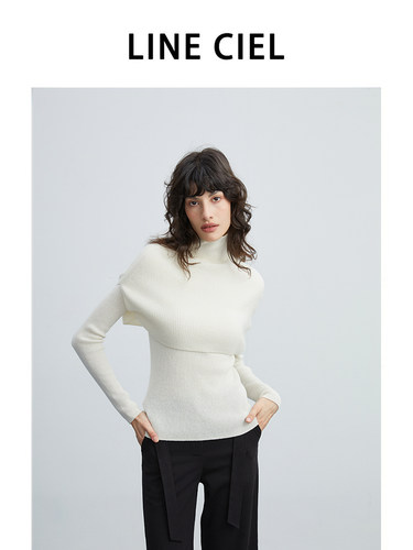 LINE CIEL 三色全羊绒26支双股打底衫/罩衫秋冬新品打底女士精品