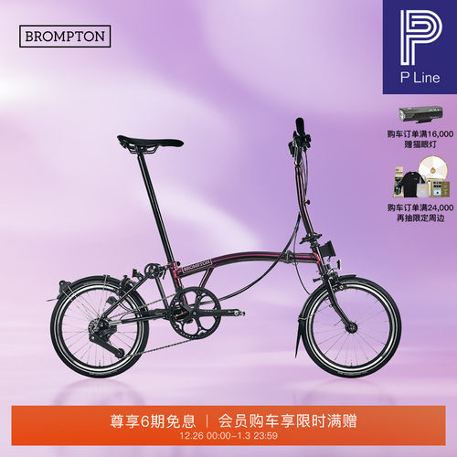 小布折叠自行车4速流光紫清漆