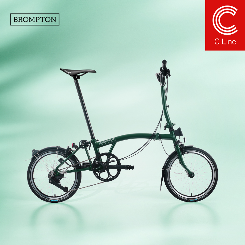 小布折叠自行车4速邮政绿