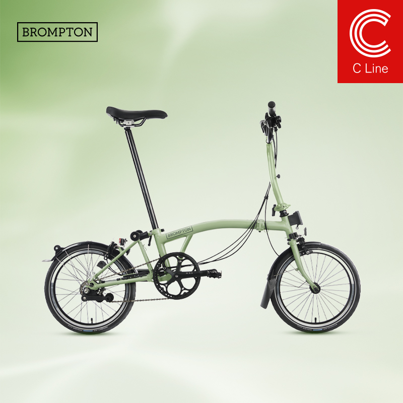 小布折叠自行车6速抹茶绿