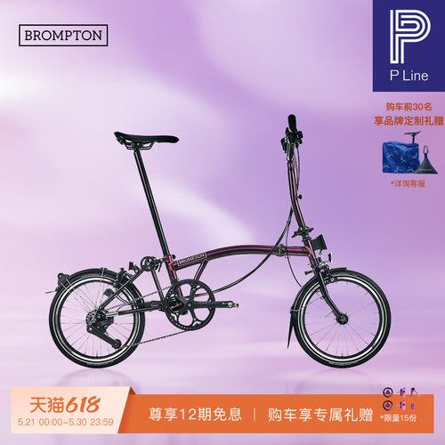 小布折叠自行车4速流光紫清漆