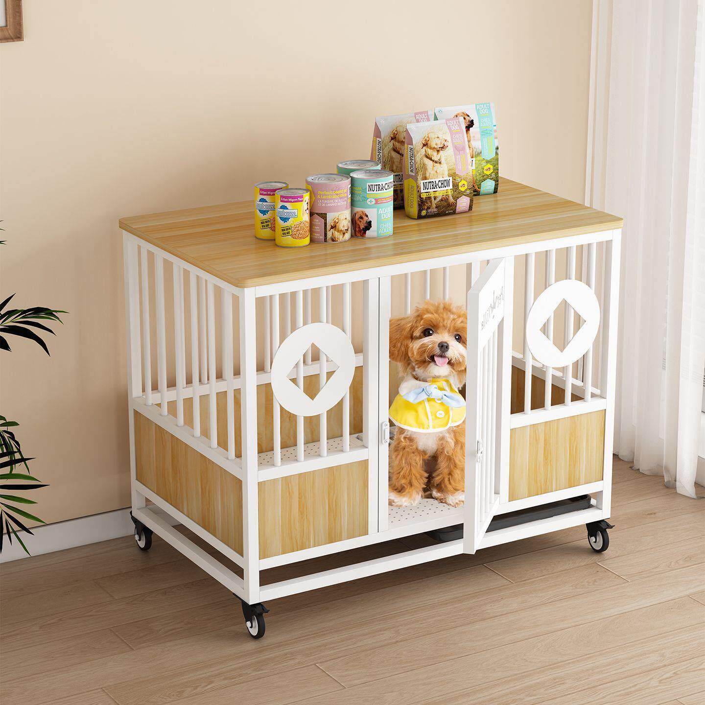 拉车套罩狗笼子中大型犬带厕所款家用室内室外加固狗窝豪华宠物别墅笼