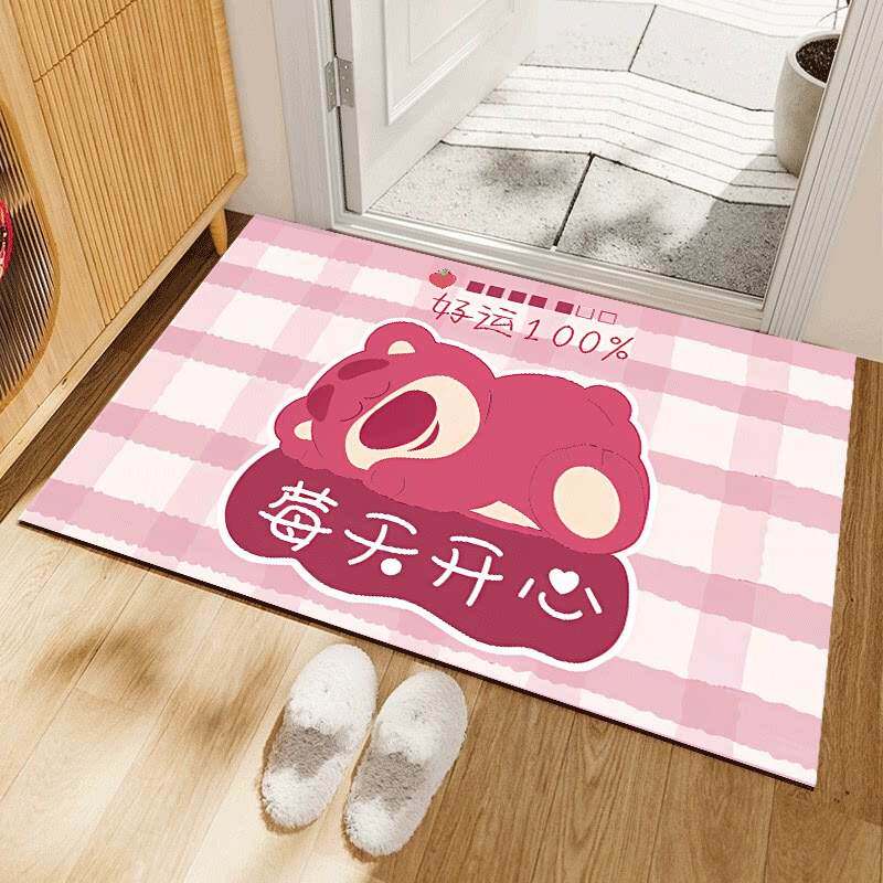 卡通小熊玄关防滑可水洗门垫