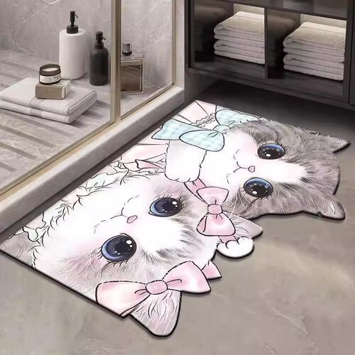 硅藻泥浴室防滑吸水速干地垫