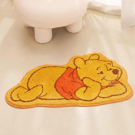 卡通小熊浴室地垫卫生间耐脏吸水垫高级感浴室入户门仿羊绒地垫
