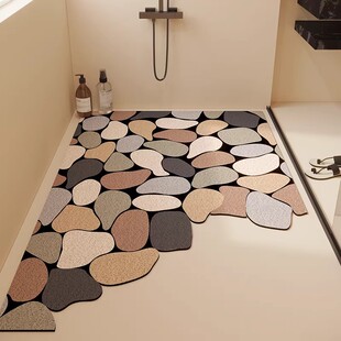 卫生间淋浴镂空沥水隔水防摔地垫丝圈浴室垫洗澡防滑脚垫耐用好物